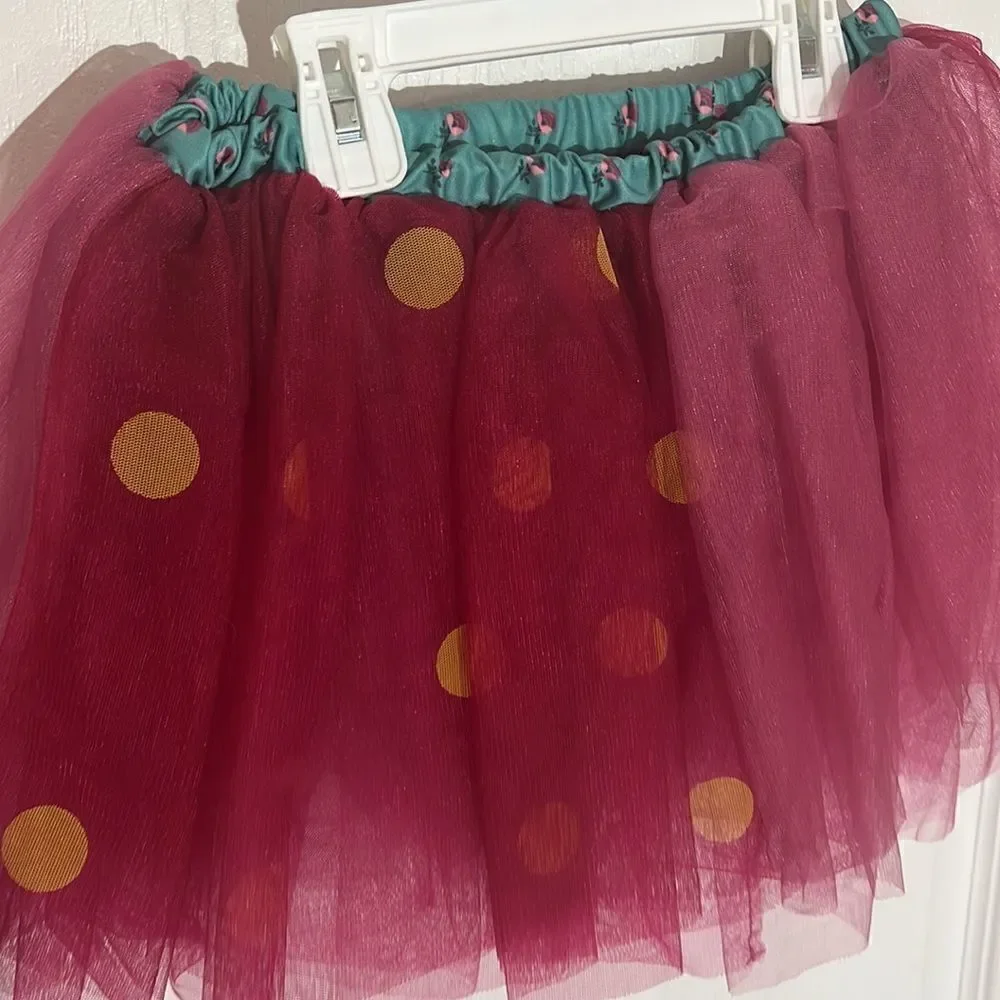 Girls Matilda Jane Tulle Skirt and reindeer headband with boot caps